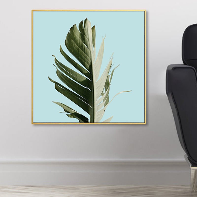 Sikunuo | Banana Leaf Canvas Tropics Aesthetics Botanics Wall Art Print in Green for Bedroom