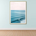 Sikunuo | Tropical Canvas Print Blue Photographic Ocean Surface with Waves Wall Art for Living Room