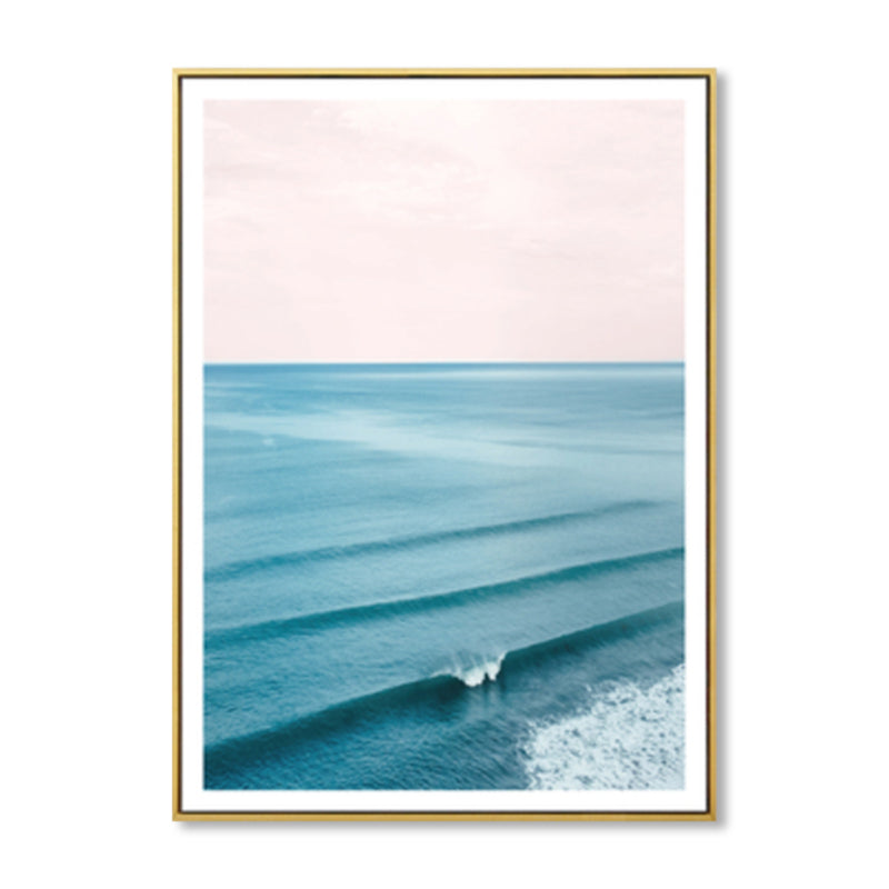 Sikunuo | Tropical Canvas Print Blue Photographic Ocean Surface with Waves Wall Art for Living Room