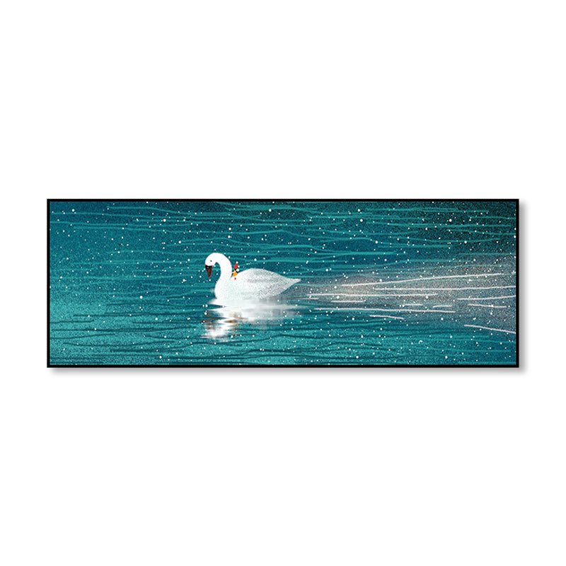 Sikunuo | Wild Animal Wrapped Canvas Textured Tropical Style Bedroom Painting in Bright Color