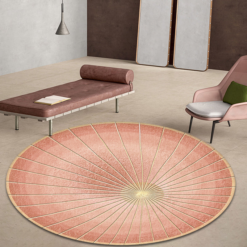 Sikunuo | Cameo Brown Modern Carpet Polypropylene Geometric Pattern Rug Pet Friendly Washable Non-Slip Carpet for Living Room