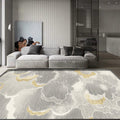 Sikunuo | Light Gray Oriental Carpet Polypropylene Cloud Pattern Carpet Pet Friendly Washable Non-Slip Carpet for the Kids' Room