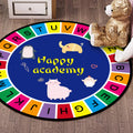 Sikunuo | Multifunctional Cartoon Animal Pattern Carpet Polyester Kids Carpet Washable Non-Slip Pet-Friendly Rug for Bedroom