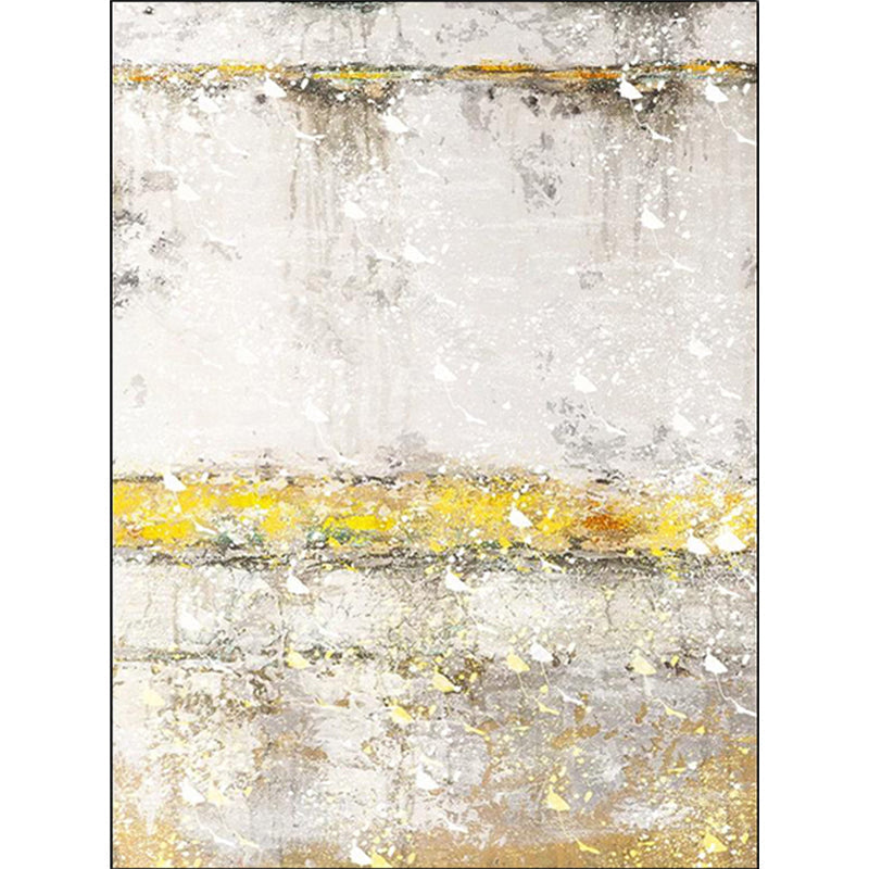 Sikunuo | Stylish Gold Modern Rug Synthetic Abstract Rug Non-Slip Pet-Friendly Washable Rug for the Living Room