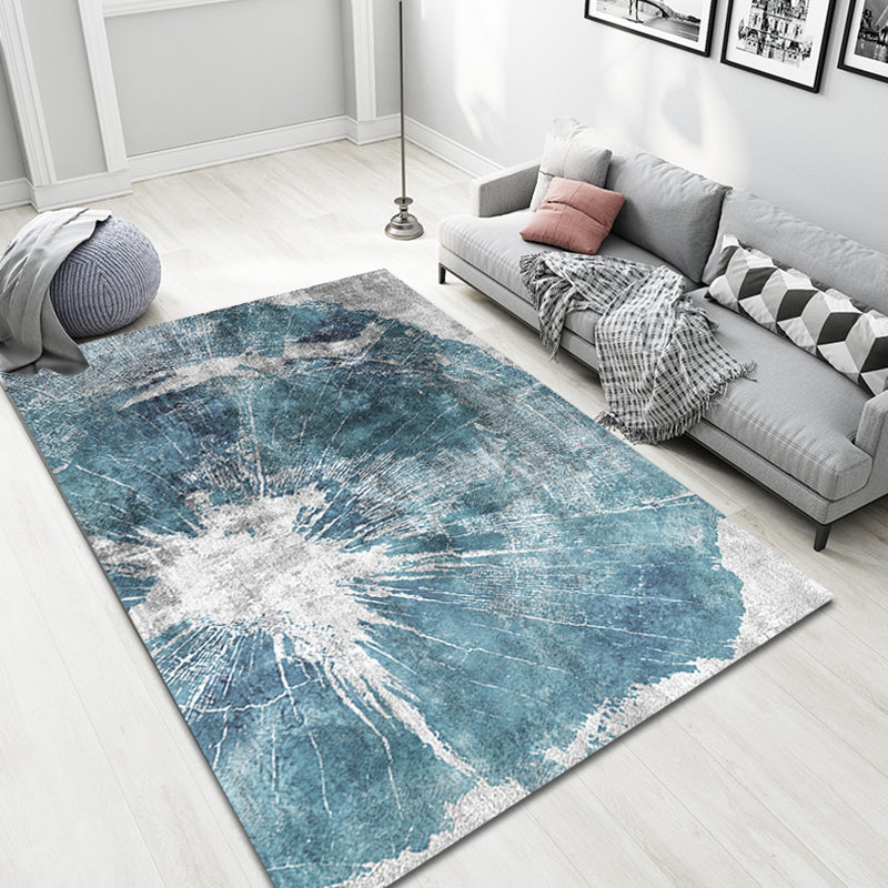 Sikunuo | Bedroom Rug Shabby Chic abstract pattern rug Polyester machine washable non-slip back rug