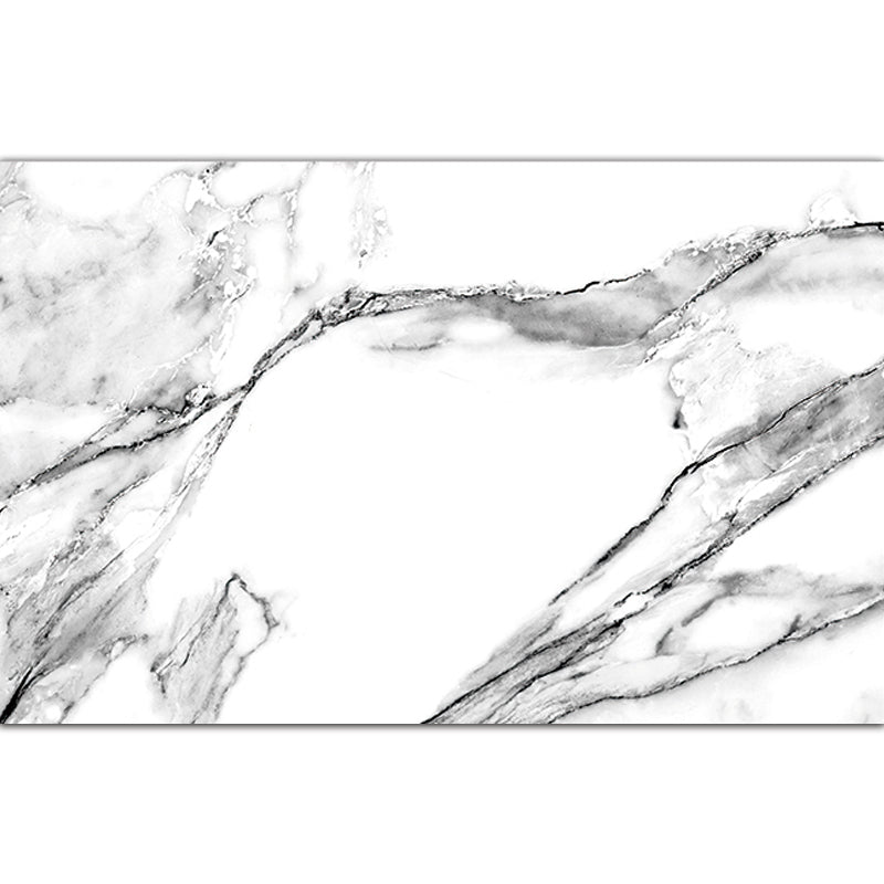 Sikunuo | Casual Abstract Rug Black and White Modernist Area Rug Polyester Non-Slip Pet-Friendly Washable Rug for the Living Room