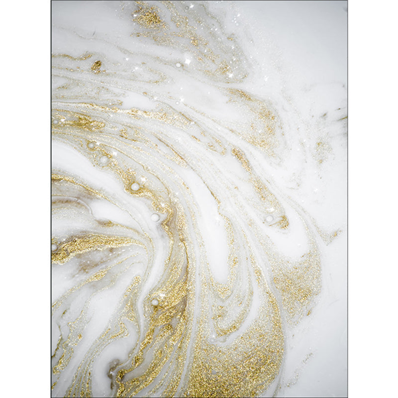 Sikunuo | Unique Abstract Area Rug Gold New Rug Polypropylene Pet Friendly Washable Non-Slip Area Rug for Home