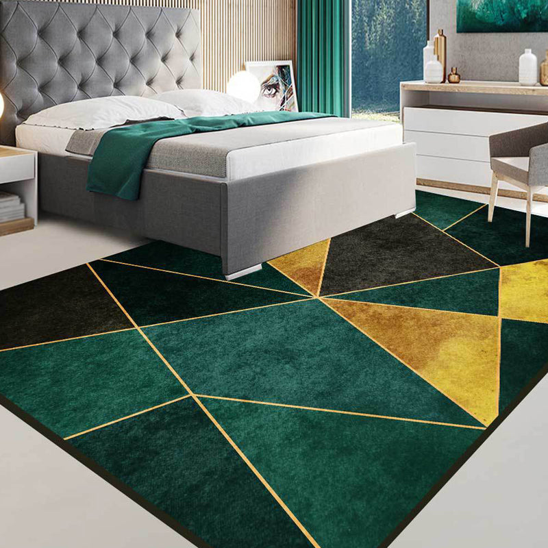 Sikunuo | Groener Nordic Area Rug Synthetic Geometric Pattern Rug Pet Friendly Washable Non-Slip Area Rug for Living Room