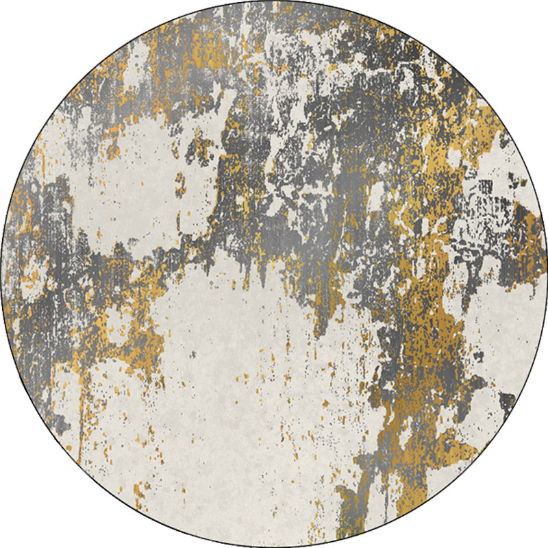 Sikunuo | Gray abstract carpet Synthetic industrial carpet Washable Non-slip backing rug for decoration