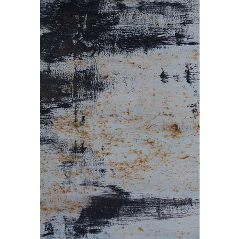 Sikunuo | Dark Grey Industrial Carpet Polyester Abstract Pattern Carpet Pet Friendly Non-Slip Washable Rug for Living Room