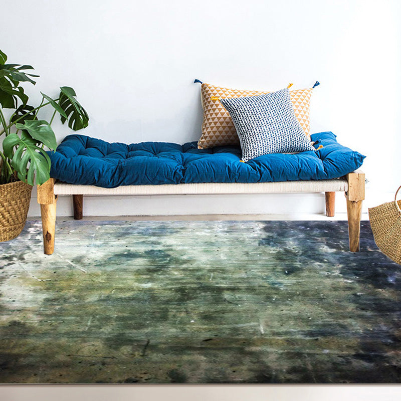 Sikunuo | Dark Grey Industrial Carpet Polyester Abstract Pattern Carpet Pet Friendly Non-Slip Washable Rug for Living Room