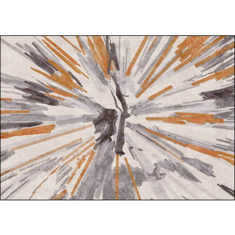 Sikunuo | Brown industrial carpet polyester radial pattern carpet pet-friendly washable non-slip carpet for the bedroom