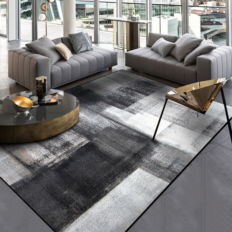 Sikunuo | Unique Abstract Rug Modern Rug Polyester Washable Non-slip Pet-friendly Rug for the Living Room