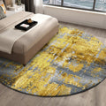 Sikunuo | Casual Industrial Style Rug Polyester Abstract Pattern Rug with Non-Slip Backing Pet-Friendly Rug for Bedroom