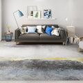 Sikunuo | Modernist Salon Carpet Gray and Blue Abstract Carpet Polyester Machine Anti-slip Back Area Carpet