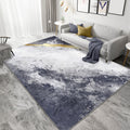 Sikunuo | Gray Living Room Carpet contemporary abstract carpet polyester machine washable non-slip backing carpet