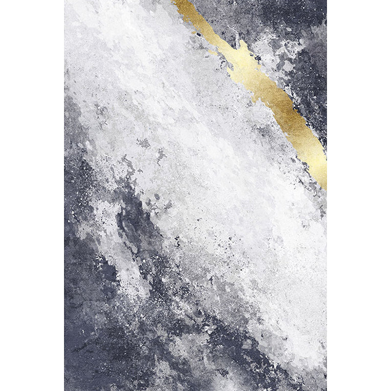 Sikunuo | Gray Living Room Carpet contemporary abstract carpet polyester machine washable non-slip backing carpet
