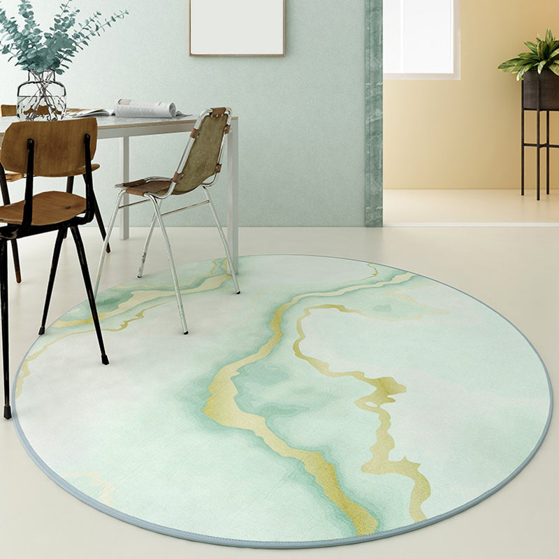 Sikunuo | Pastel Flowing Indoor Dress Polyester Novelty Rug Pet-Friendly Carpet for Home Decoration