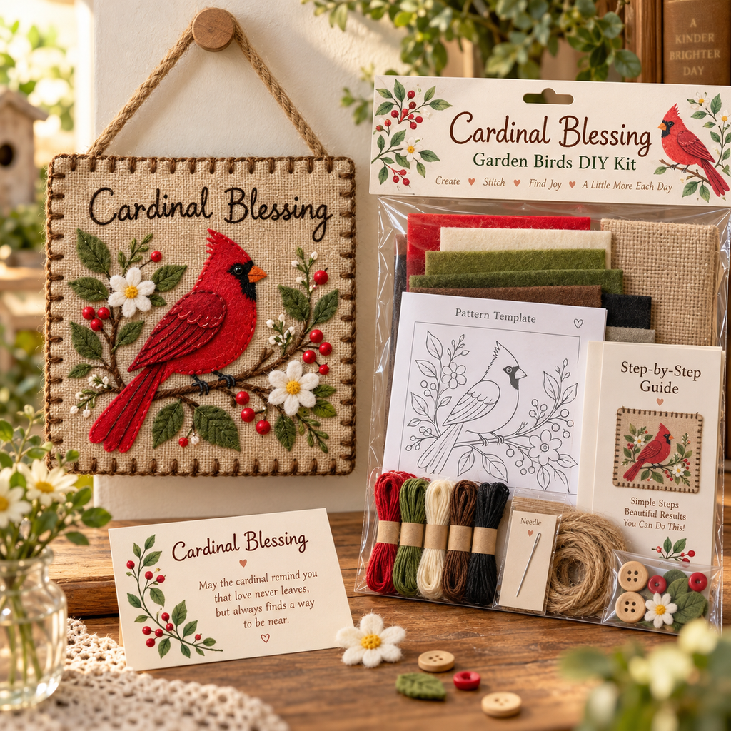 Garden Birds Fabric Weaving Kit