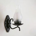 Sikunuo | Single-arm Wall Light Industrial Hall Wall Light with Kerosene Clear/Frosted Glass Shade in Copper/Bronze
