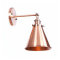 Sikunuo | Adjustable Iron Copper Wall Reading Camp Horn/Bowl/Cone Single Lamp Loft Style Wall Lamp for Living Room