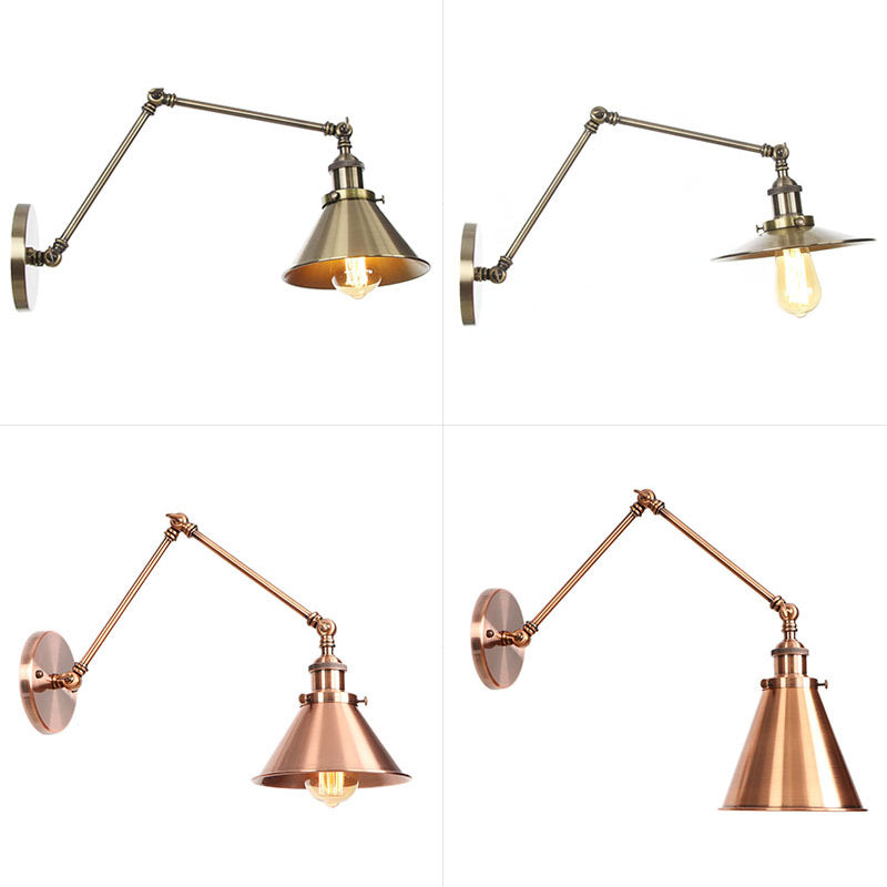 Sikunuo Industrial Swing Arm Wall Light Bronze/Copper
