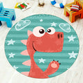 Sikunuo | Cartoon Kids Room Carpet Multi-Color Animals Carpet Polyester Washable Stain Resistant Non-Slip Bottom Carpet