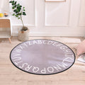 Sikunuo | Pastel Alphabet Rug Synthetic Children Area Carpet Non-Slip Underlay Carpet for Children's Room
