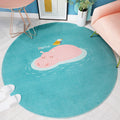 Sikunuo | Cartoon Kids Room Rug Soft Color Wild Animal Rug Synthetic Anti-Slip Back Area Rug