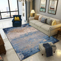 Sikunuo | Modern abstract rug Blue Polyester Machine washable Non-slip back Pet-friendly rug for indoors