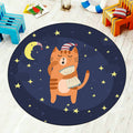 Sikunuo | Multi-Colored Children's Room Rug Cartoon Starry Sky Animal Carpet Polypropylene Non-Slip Indoor Rug