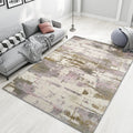 Sikunuo | Industrial Style Rug with Colorful Cement Pattern for Indoor Pet-Friendly Polyester Area Rug