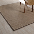 Sikunuo | Stylish Country Carpet Brown Solid Carpet Animal Dry Washable Non-slip Rug for Living Room
