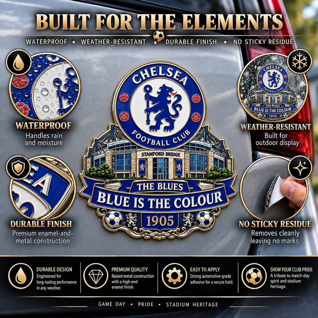 “The Blues – Blue Is the Colour”  Metal Car Emblem