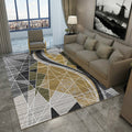 Sikunuo | Colorful Round Bedroom Carpet Novelty Irregular Shape Pattern Area Rug Polyester Washable Carpet