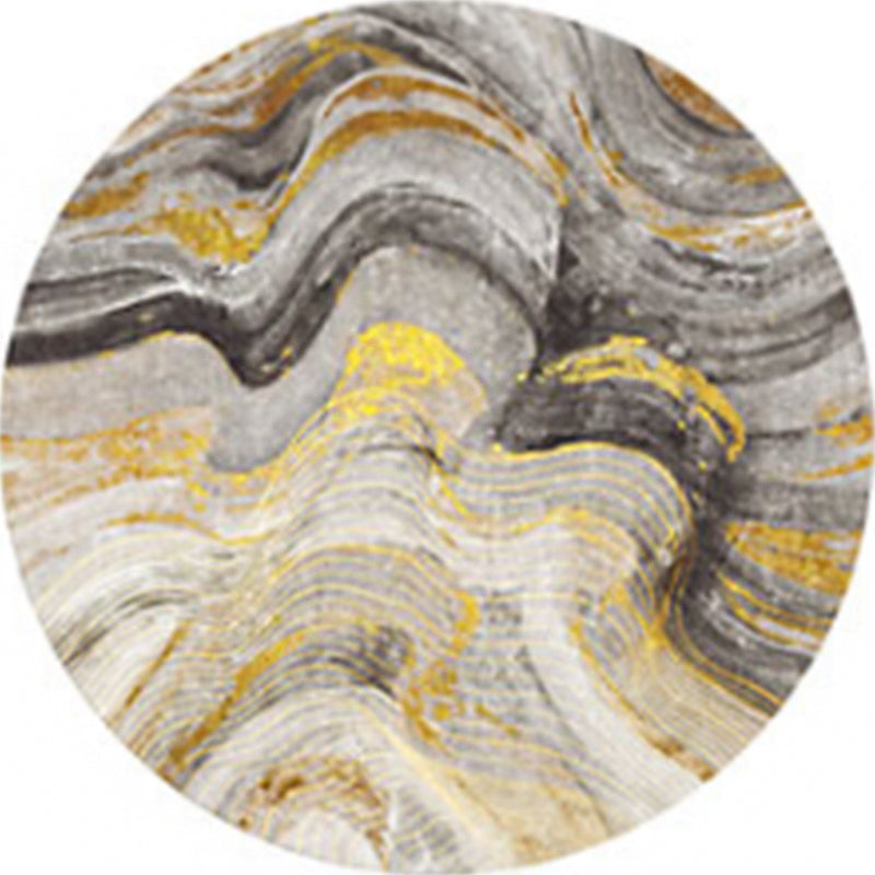 Sikunuo | Creative Northern Rug Multi Color Marble Geometric Shapes Carpet Stain-Resistant Pet-Friendly Rug for Living Room