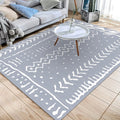 Sikunuo | Southwest Area Rug Simple Geometric Chevron Line Washable Rug for Bedroom Woven Non-Slip Rug