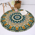 Sikunuo | Classic Southwest Carpet Blue and Green Americana Carpet Polyester Non-Slip Back Carpet for Living Room