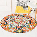 Sikunuo | Classic Southwestern Rug Orange Americana Rug Polyester Non-Slip Back Rug for Living Room