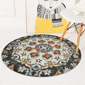 Sikunuo | Vintage Southwest Carpet White and Black Tribal Carpet Polyester Non-Slip Backing Area Rug for Bedroom