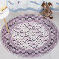 Sikunuo | Purple Americana Rug Polyester Southwest Rug Non-Slip Back Washable Rug for the Bedroom