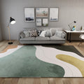 Sikunuo | Novelty Living Room Carpet Multicolor Color Stripes Print Rug Polyester Washable Area Rug