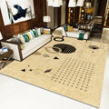 Sikunuo | Yellow Home Accessory Area Rug Novelty Geometric Jug Pattern Area Rug Polyester Washable Carpet