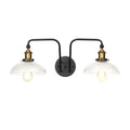 Sikunuo | Black Globe/Sconce Wall Lamp Industrial Design Clear Glass 2 Lights Dining Room Wall Lighting