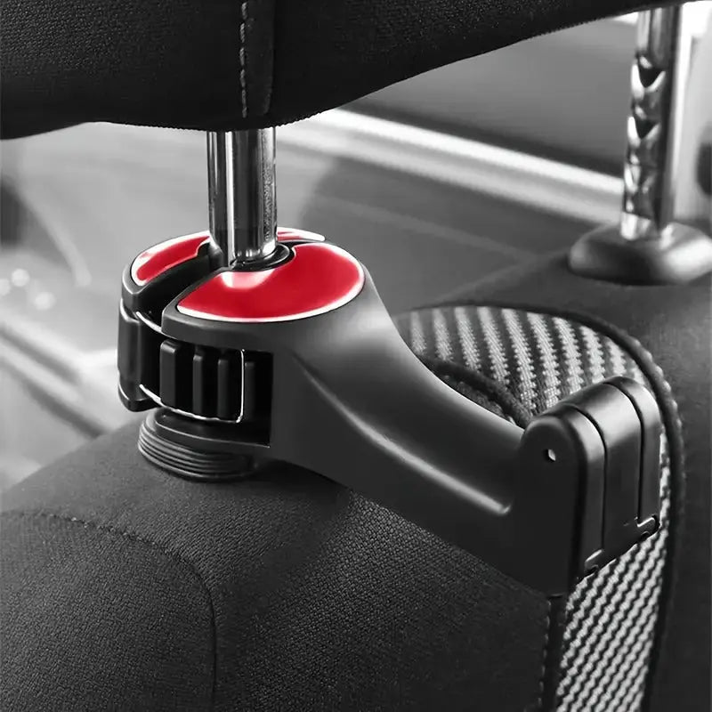 Sikunuo | 2-in-1 Car Headrest Hooks – Holds Bags & Serves as Smartphone Holder