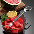 Sikunuo | 2-in-1 Stainless Steel Watermelon Cutter – Cut & Serve with just one tool
