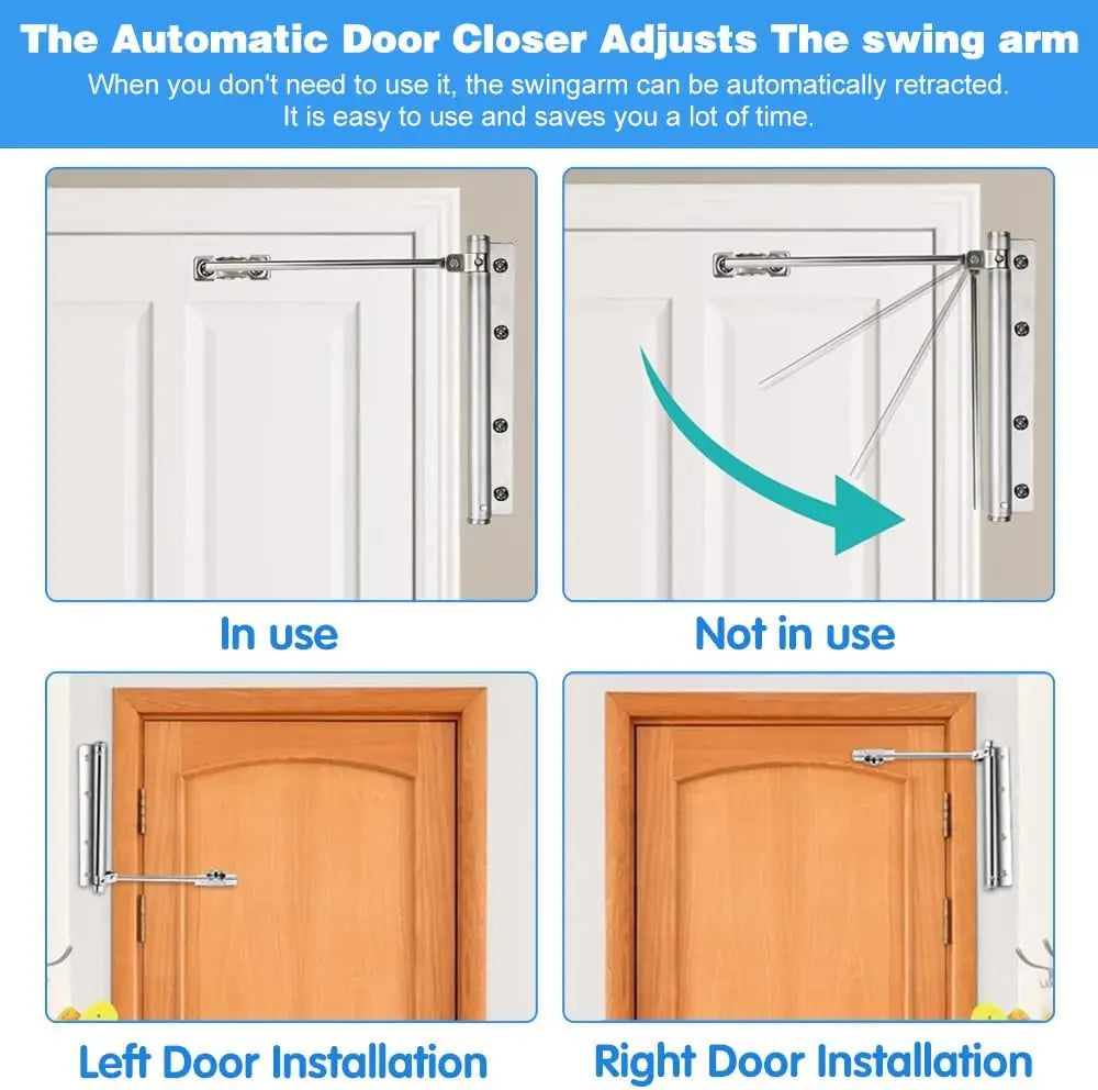 Sikunuo | Automatic door hinge with self-reset – Safe & Quiet