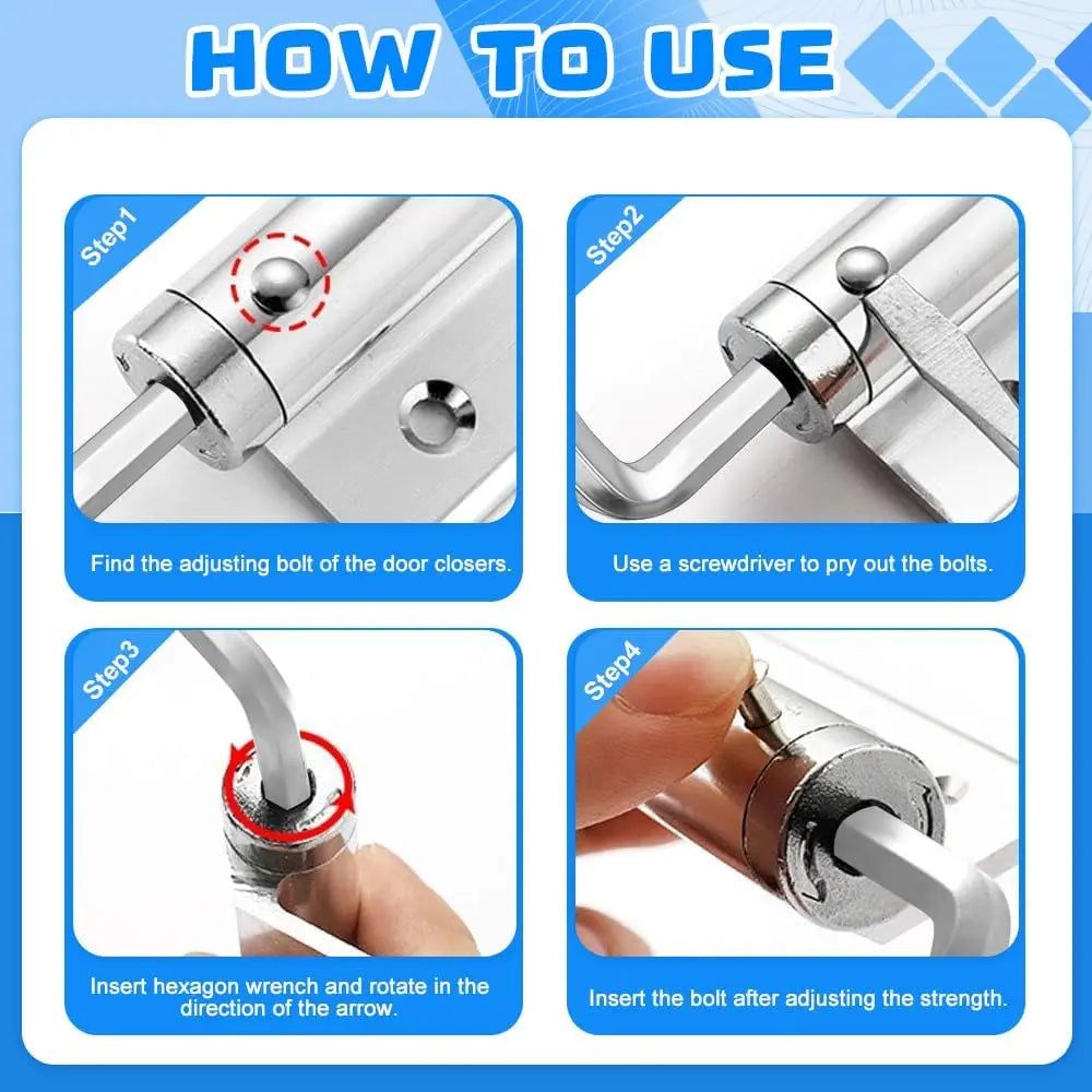 Sikunuo | Automatic door hinge with self-reset – Safe & Quiet