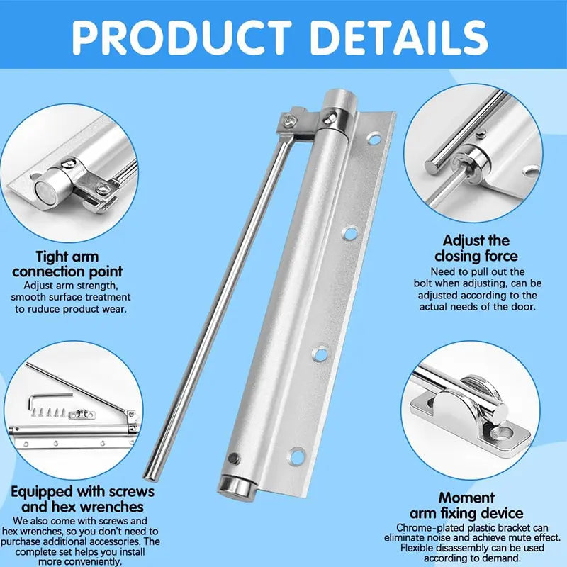 Sikunuo | Automatic door hinge with self-reset – Safe & Quiet