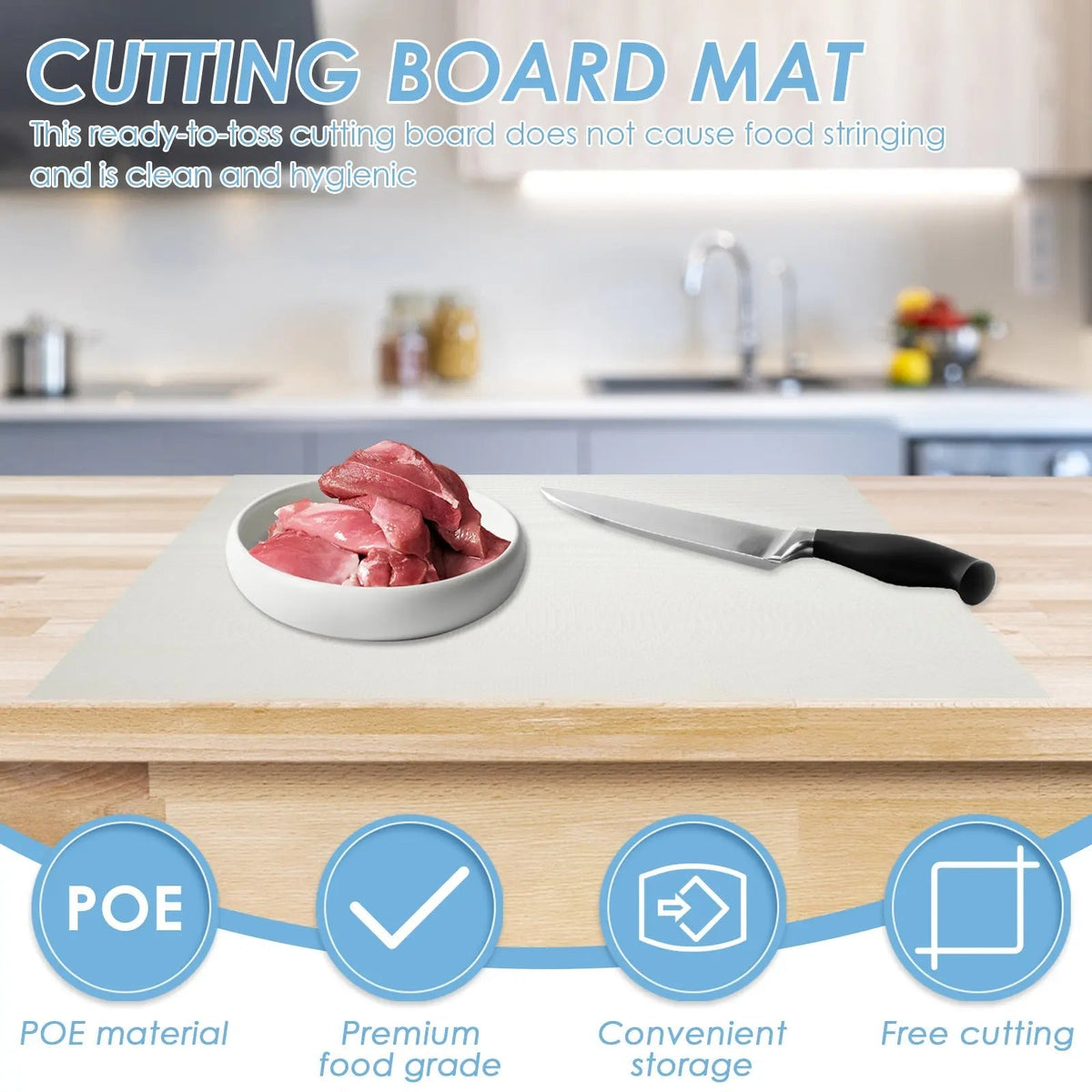 Sikunuo | Disposable Cutting Mat – Effortless & Hygienic Food Preparation Anywhere